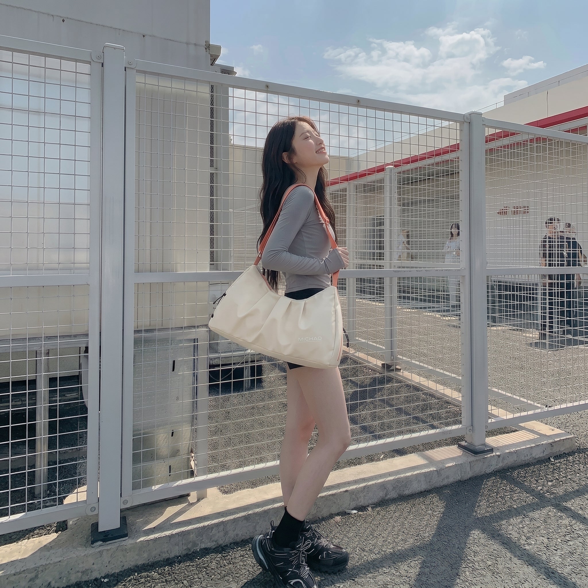 THE PULAM Women's Large Capacity Slouch Shoulder Bag | Lightweight Korean Style Everyday Tote