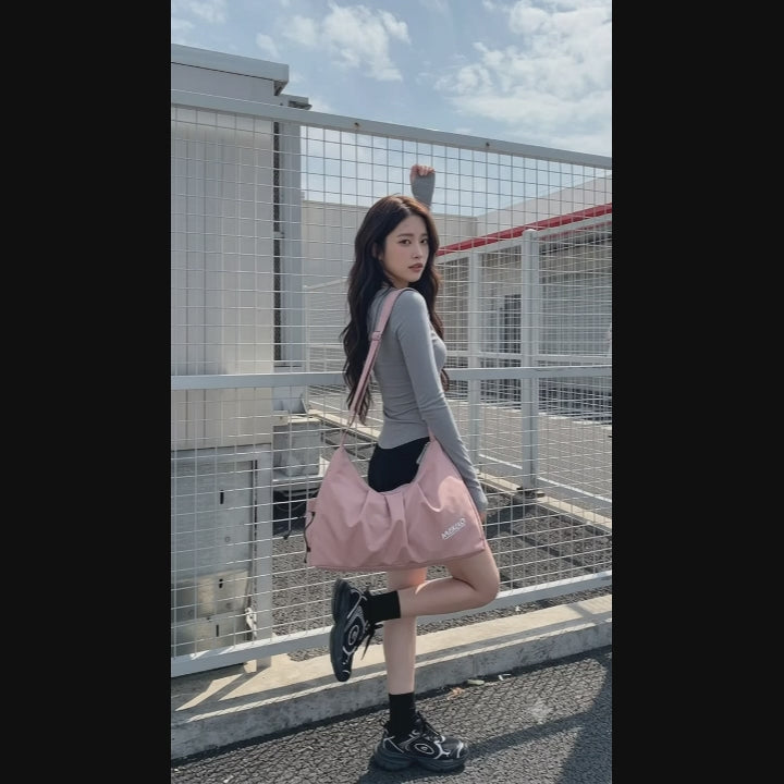 THE PULAM Women's Large Capacity Slouch Shoulder Bag | Lightweight Korean Style Everyday Tote